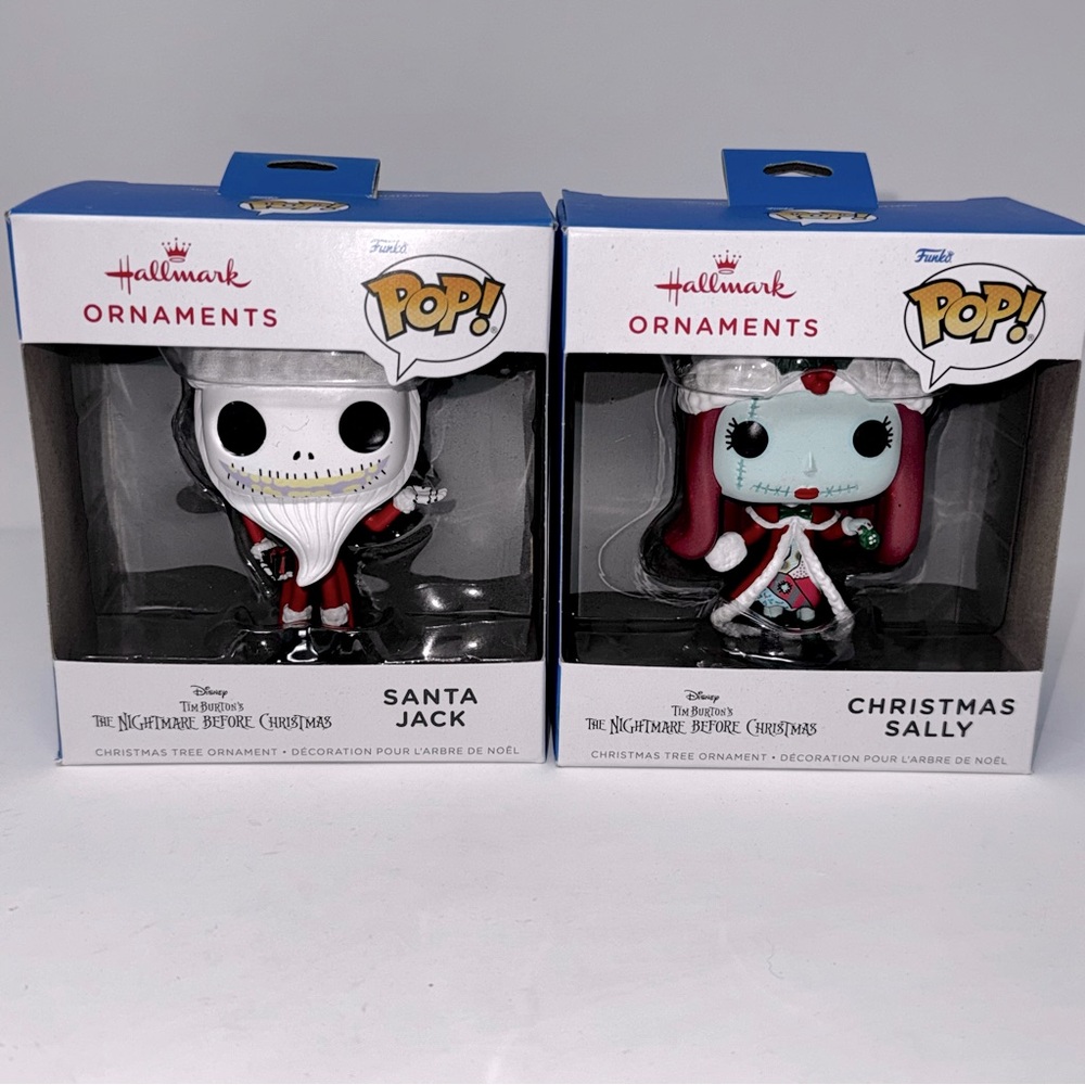 Funko Pop! Hallmark Ornaments Disney Tim Santa Jack and Christmas sally NWT